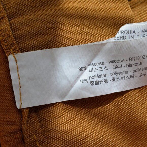 Zara Goldenrod Wide Leg Tie Waist Pants Sz M - Picture 8 of 8